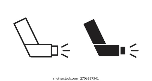 Colección de iconos de inhalador. iconos simples modernos para el Web