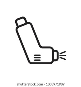vector negro de diseño de icono inhalador