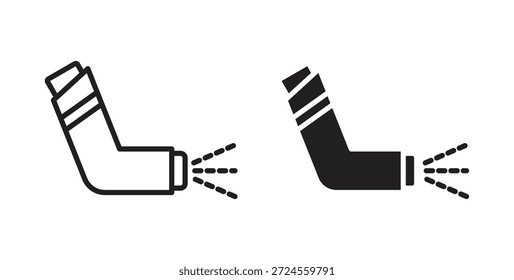 Inhaliersymbol im Doodle- und Strichstil.