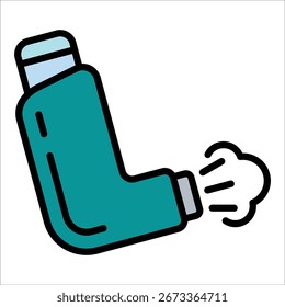 Elemento del icono del inhalador para el diseño