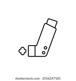 inhaler icon Flat symbol set outline