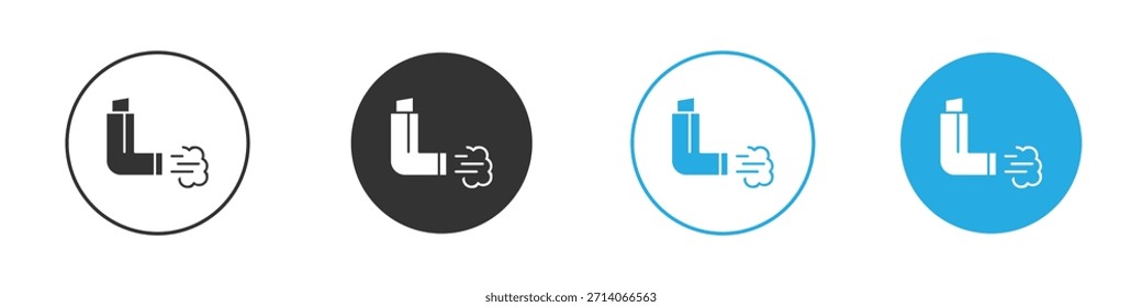 Inhalator-Symbol. Entwurfsvorlage für Grafiksymbol
