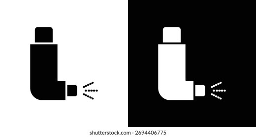 Inhaler icon illustration element design. black glyph icons