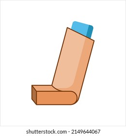 Inhaler Icon, Inhalator Icon, Breathing Inhaler Vector Art Illustration