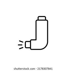 Inhaler icon in line style. Inhaler vector illustration.