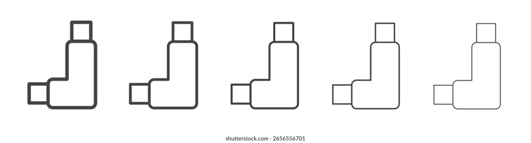Vektorsymbol für Inhalator-Symbolkontur