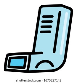Inhaler icon. Outline inhaler vector icon for web design isolated on white background