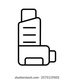 inhaler icon Simple outline illustration