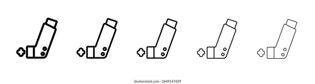 inhaler icon simple vector outline logo