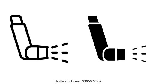 Inhalationssymbol. Symbol für mobiles Konzept und Webdesign. Vektorgrafik