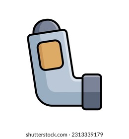 plantilla de diseño del vector del icono del inhalador en fondo blanco