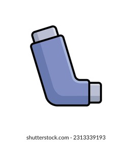plantilla de diseño del vector del icono del inhalador en fondo blanco