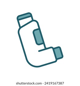 plantilla de diseño del vector del icono del inhalador simple y limpio