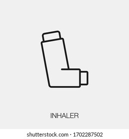 inhaler icon vector. Linear style sign for mobile concept and web design. inhaler symbol illustration. Pixel vector graphics - Vector.