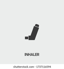 inhaler icon. inhaler vector on gray background