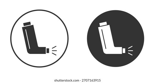 Icono del inhalador para el diseño del Sitio web, logotipo para el Web y los App.