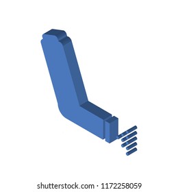 Inhaler isometric left top view 3D icon