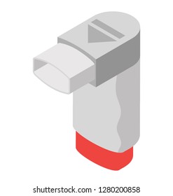 Inhaler, Isometric Vector Icon