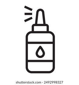 Inhaler line icon. vector illustration.