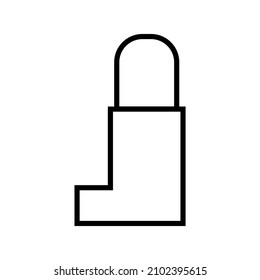 Inhaler line icon, vector logo isolated on white background