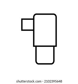 Inhaler line icon, vector logo isolated on white background