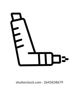 Inhaler Outline bold Vector Icon which can be easily modified or Edited 