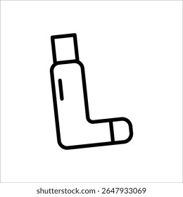 inhaler vector icon line template