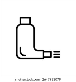 Icono de Vector del inhalador Plantilla de línea