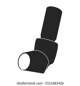 Inhaler vector icon.Black vector icon isolated on white background inhaler.