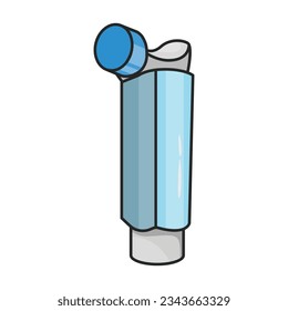 Inhalator, Vektorsymbol.Farbe, Vektorsymbol einzeln auf weißem Hintergrund, Inhalator.