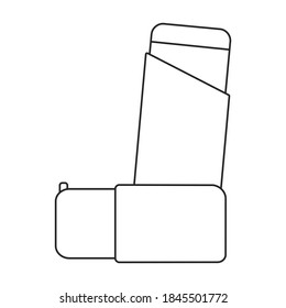 Inhalator, Vektorsymbol.RahmenVektorsymbol einzeln auf weißem Hintergrund, Inhalator.