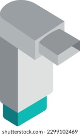 inhaler Vector illustration on a transparent background. Premium quality symbols. Flat icons for concept and graphic design.