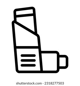 Inhaler Vector Thick Line Icon For Personal And Commercial Use.
