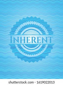 Inherent water style emblem. Vector Illustration. Detailed.