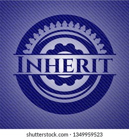 Inherit  badge with denim texture