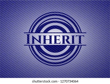 Inherit  emblem with denim high quality background