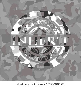 Inherit  on grey camo pattern