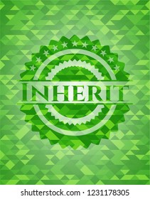 Inherit  realistic green mosaic emblem