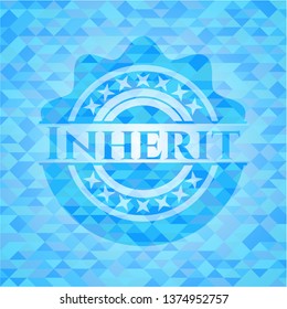 Inherit  realistic sky blue mosaic emblem