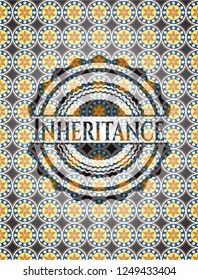 Inheritance arabesque style badge. arabic decoration.