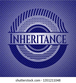 Inheritance badge with jean texture