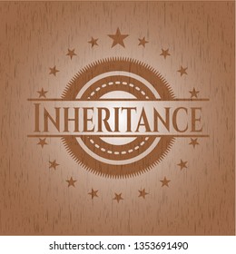 Inheritance badge with wooden background