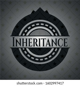 Inheritance black emblem. Vector Illustration. Detailed.