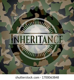 Herencia de emblema camuflado. Ilustración vectorial. Detallado.