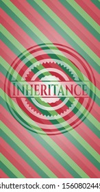 Inheritance christmas badge background. Vector Illustration. Detailed.