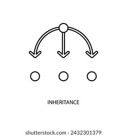 inheritance concept line icon. Simple element illustration. inheritance concept outline symbol design.