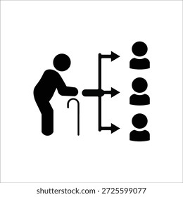 ícones de herança. ilustração de vetor sólido simples