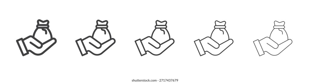 Icono de ley de herencia en el concepto de trazos lineales