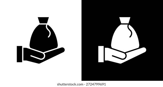 Ícone de direito de herança silhueta vetor plano ilustração design pack.
