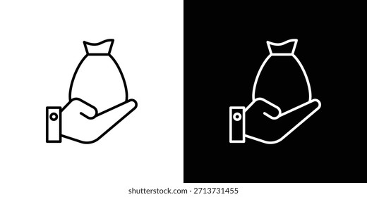 Icono de la ley de herencia. Símbolo plano simple. Ilustración de pictograma de contorno negro perfecto
